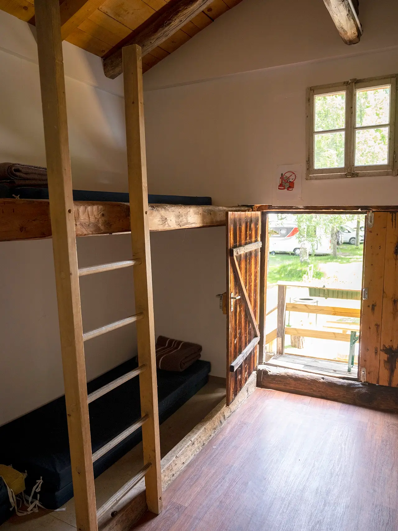 Matratzenlager beim Camping in Täsch bei Zermatt